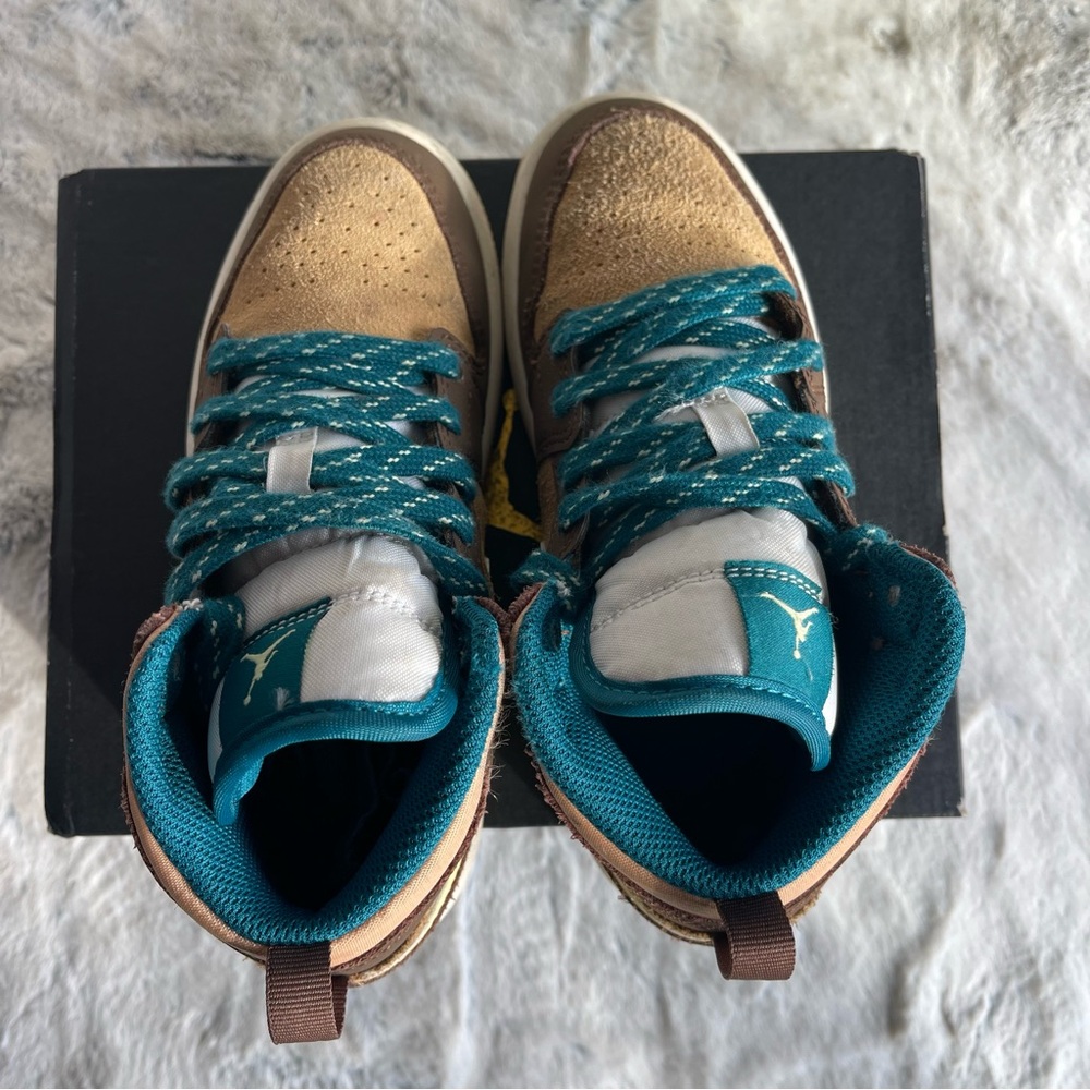 Jordan 1 Mid SE Size 13 5 Little Boy Cacao Wow - Picture 4 of 10